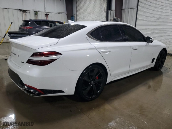 2022 Genesis G70 3.3T with VIN KMTG54TE4NU098837, listed as a Copart auction lot 42971645 with 42,645 mi miles and Salvage Title. Bid and sale history available at carsss.com. Image 3.