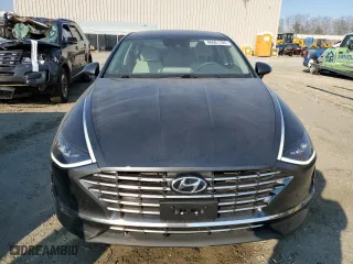 2020 Hyundai Sonata Hybrid Blue with VIN KMHL24JJ9LA015953, listed as a Copart auction lot 46681105 with 99,582 mi miles and Salvage Title. Bid and sale history available at carsss.com. Image 5.