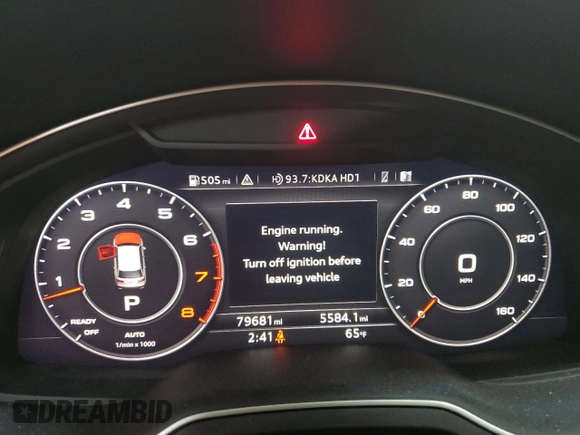 2017 Audi Q7 Premium Plus with VIN WA1LAAF78HD057758, listed as a Copart auction lot 52542015 with 79,681 mi miles and Salvage Title. Bid and sale history available at DreamBid. Image 9.