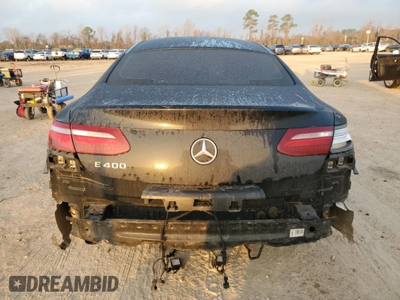 2018 Mercedes-Benz E-Class E 400 with VIN WDD1J6FB6JF026006, listed as a Copart auction lot 43677805 with 67,482 mi miles and Salvage Title. Bid and sale history available at carsss.com. Image 6.