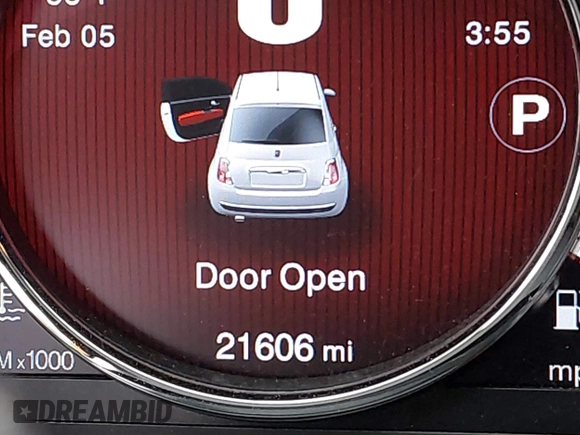 2017 FIAT 500 Pop with VIN 3C3CFFKR4HT661897, listed as a IAAI auction lot 41475111 with 21,606 mi miles. Bid and sale history available at carsss.com. Image 15.
