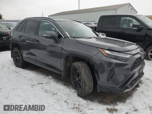 2022 Toyota RAV4 with VIN 2T34WRFV7NW142811, listed as a Copart auction lot 86429724 with 57,244 mi miles and Salvage title. Bid and sale history available at DreamBid. Image 4.