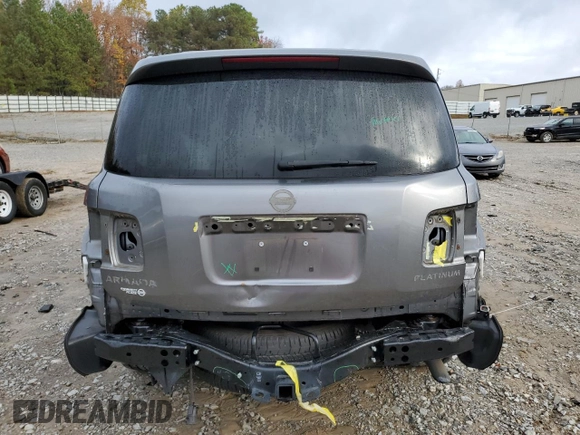 2019 Nissan Armada Platinum with VIN JN8AY2NF9K9351708, listed as a Copart auction lot 77241883 with 42,308 mi miles. Bid and sale history available at carsss.com. Image 6.