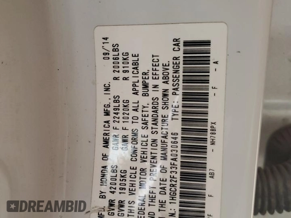 2015 Honda Accord LX with VIN 1HGCR2F33FA030646, listed as a Copart auction lot 44711705 with 122,573 mi miles and Salvage Title. Bid and sale history available at carsss.com. Image 15.