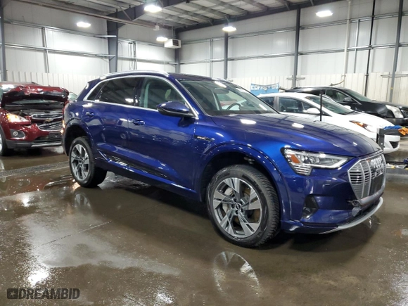 2021 Audi e-tron Premium with VIN WA1AAAGE5MB008396, listed as a Copart auction lot 46050784 with 40,765 mi miles. Bid and sale history available at carsss.com. Image 4.