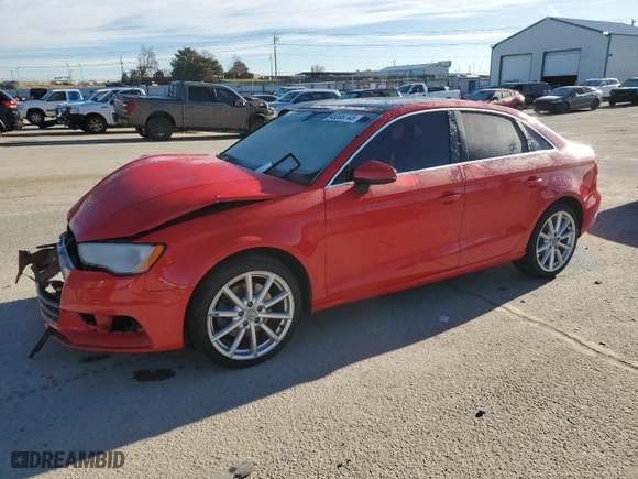 2015 Audi A3 2.0T Premium Plus with VIN WAUEFGFF4F1017327, listed as a Copart auction lot 45599745 with 80,035 mi miles and Salvage Title. Bid and sale history available at carsss.com. Image 1.