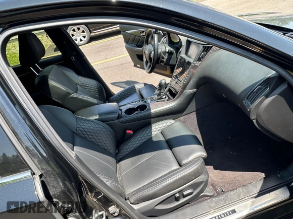 2017 Infiniti Q50 Red Sport 400 with VIN JN1FV7ARXHM870864, listed as a Copart auction lot 60896265 with 59,899 mi miles and Salvage title. Bid and sale history available at DreamBid. Image 6.