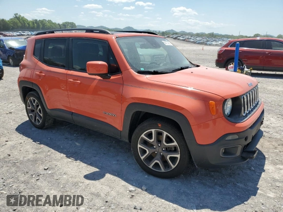 2017 Jeep Renegade Latitude with VIN ZACCJABBXHPF77140, listed as a Copart auction lot 54737895 with 157,373 mi miles and Salvage title. Bid and sale history available at DreamBid. Image 4.