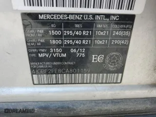 2012 Mercedes-Benz GL-Class GL 350 BlueTEC with VIN 4JGBF2FE8CA801159, listed as a Copart auction lot 67681394 with 247,499 mi miles and Clean Title. Bid and sale history available at carsss.com. Image 13.