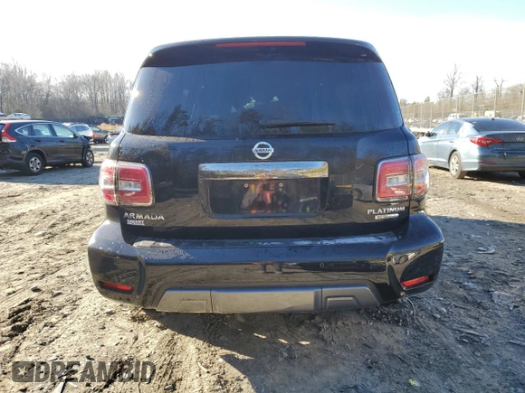 2019 Nissan Armada Platinum with VIN JN8AY2NE4K9757242, listed as a Copart auction lot 36792524 with 78,668 mi miles. Bid and sale history available at carsss.com. Image 6.