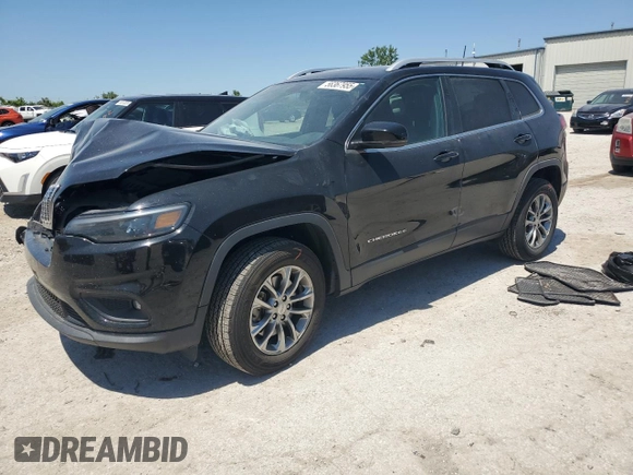 2019 Jeep Cherokee Latitude Plus z VIN 1C4PJMLBXKD409716, wystawiony jako Copart lot #56367955 z przebiegiem 53 831 mil mil oraz Szkoda całkowita • Salvage title. Historia ofert i sprzedaży dostępna na DreamBid. Obrazek 1.