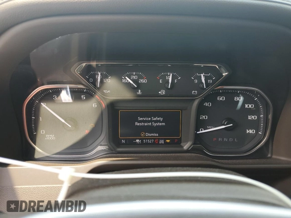 2022 GMC Sierra 1500 SLT with VIN 3GTU9DEDXNG122149, listed as a Copart auction lot 59527815 with 51,527 mi miles and Salvage title. Bid and sale history available at DreamBid. Image 9.
