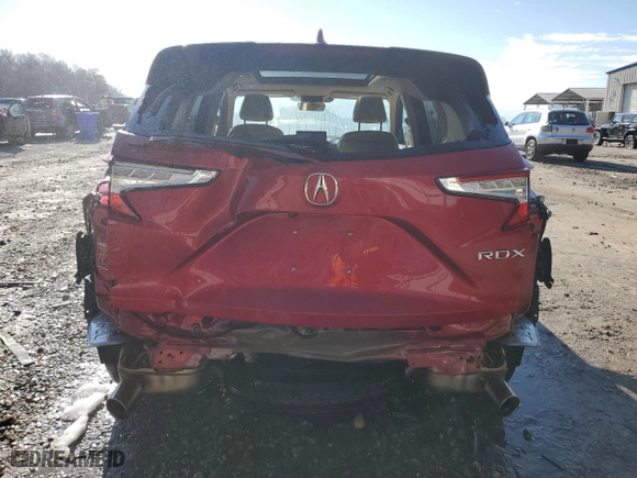 2019 Acura RDX w/Technology Pkg with VIN 5J8TC1H51KL021694, listed as a Copart auction lot 87725965 with 87,933 mi miles and Salvage Title. Bid and sale history available at carsss.com. Image 6.