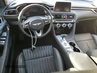 2020 Genesis G70 2.0T with VIN KMTG34LA5LU047685, listed as a Copart auction lot 73717104 with 0 mi miles and Non Repairable. Bid and sale history available at carsss.com. Image 8.