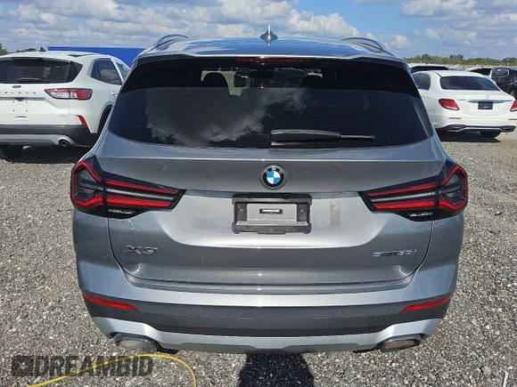2023 BMW X3 sDrive30i with VIN 5UX43DP03P9S25216, listed as a Copart auction lot 56060045 with 31,303 mi miles and Clean Title. Bid and sale history available at DreamBid. Image 6.