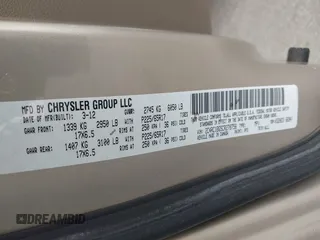 2012 Chrysler Town & Country Touring with VIN 2C4RC1BG5CR278756, listed as a IAAI auction lot 41844042 with 115,072 mi miles. Bid and sale history available at carsss.com. Image 9.