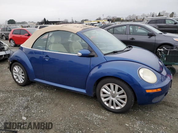 2008 Volkswagen Beetle SE with VIN 3VWRG31Y98M400590, listed as a Copart auction lot 86334134 with 118,307 mi miles and Salvage title. Bid and sale history available at DreamBid. Image 4.