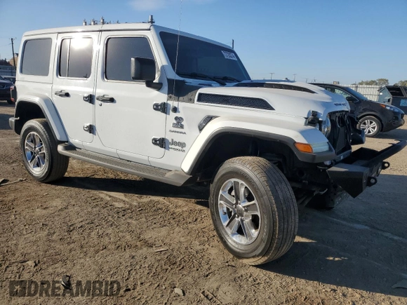 2020 Jeep Wrangler Unlimited Sahara Altitude with VIN 1C4HJXEG4LW314038, listed as a Copart auction lot 73728374 with 50,828 mi miles and Salvage title. Bid and sale history available at DreamBid. Image 4.
