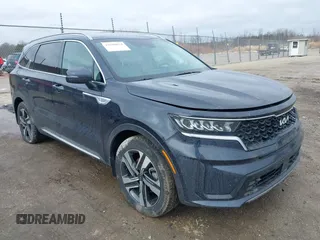2023 Kia Sorento Hybrid EX with VIN KNDRHDLG6P5166990, listed as a IAAI auction lot 41680874 with 87,459 mi miles. Bid and sale history available at carsss.com. Image 1.