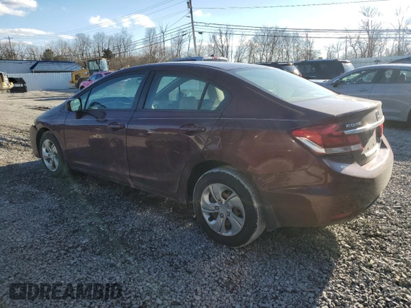 2015 Honda Civic Sedan LX with VIN 19XFB2F54FE041024, listed as a Copart auction lot 48108275 with 117,243 mi miles and Salvage Title. Bid and sale history available at carsss.com. Image 2.