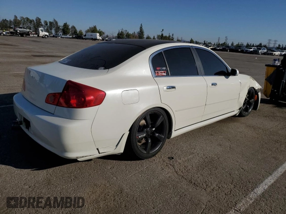 2005 Infiniti G35 Sedan with VIN JNKCV51E95M223951, listed as a Copart auction lot 46355205 with 176,999 mi miles and Salvage Title. Bid and sale history available at carsss.com. Image 3.