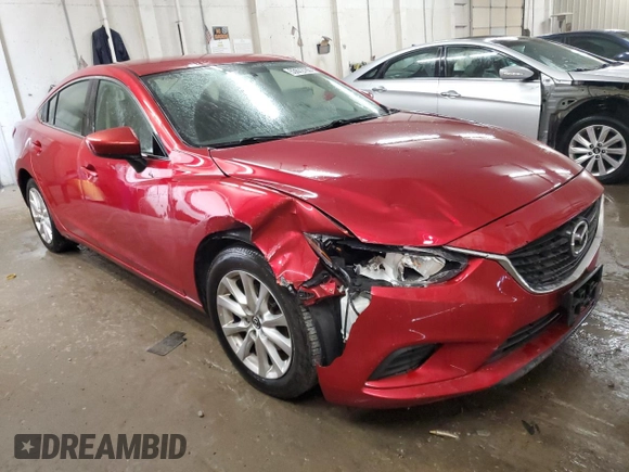 2016 Mazda 6 i Sport with VIN JM1GJ1U54G1409985, listed as a Copart auction lot 53672785 with 185,258 mi miles and Salvage Title. Bid and sale history available at DreamBid. Image 4.