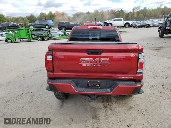 2023 GMC Canyon 4WD Denali with VIN 1GTP6FEK8P1175370, listed as a Copart auction lot 75209964 with 7,795 mi miles and Salvage Title. Bid and sale history available at carsss.com. Image 6.