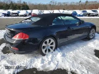 2007 BMW 6 Series 650i with VIN WBAEK13537CN83747, listed as a Copart auction lot 43989075 with 122,865 mi miles and Salvage Title. Bid and sale history available at carsss.com. Image 3.