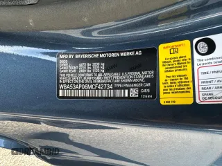 2021 BMW 4 Series 430i with VIN WBA53AP06MCF42734, listed as a Copart auction lot 55819075 with 121,670 mi miles and Clean Title. Bid and sale history available at carsss.com. Image 10.