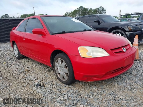 2002 Honda Civic EX with VIN 1HGEM22982L074898, listed as a IAAI auction lot 42034351 with 220,208 mi miles. Bid and sale history available at carsss.com. Image 1.