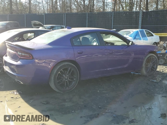 2019 Dodge Charger SXT with VIN 2C3CDXJG1KH600843, listed as a Copart auction lot 43223995 with 48,510 mi miles and Salvage Title. Bid and sale history available at DreamBid. Image 3.