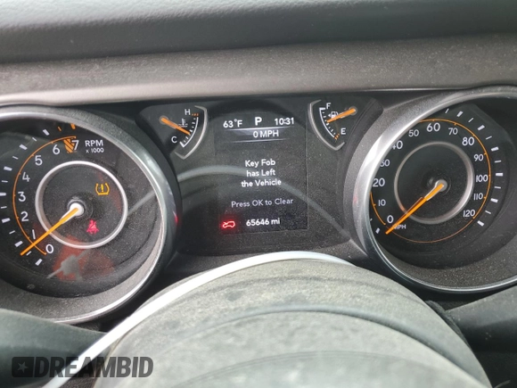 2018 Jeep Wrangler Unlimited Sport S z VIN 1C4HJXDGXJW274871, wystawiony jako Copart lot #45727795 z przebiegiem 65 646 mil mil oraz Szkoda całkowita • Salvage title. Historia ofert i sprzedaży dostępna na DreamBid. Obrazek 9.