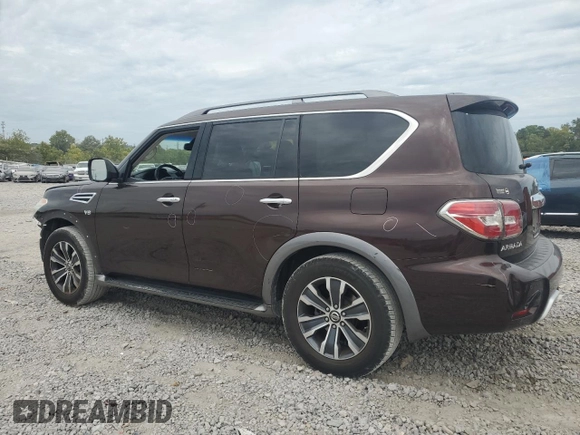 2017 Nissan Armada SV with VIN JN8AY2NDXH9003083, listed as a Copart auction lot 70241844 with 141,150 mi miles and Salvage Title. Bid and sale history available at carsss.com. Image 2.