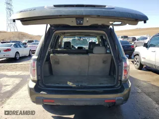 2006 Honda Pilot EX-L with VIN 5FNYF28516B047058, listed as a Copart auction lot 47666375 with 166,349 mi miles and Salvage Title. Bid and sale history available at carsss.com. Image 6.