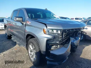 2021 Chevrolet Silverado 1500 RST with VIN 1GCUYEED3MZ112490, listed as a IAAI auction lot 41970233 with 65,509 mi miles and . Bid and sale history available at DreamBid. Image 1.