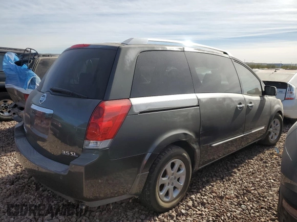 2007 Nissan Quest S with VIN 5N1BV28U47N138436, listed as a Copart auction lot 43546535 with 118,194 mi miles and Salvage Title. Bid and sale history available at carsss.com. Image 3.