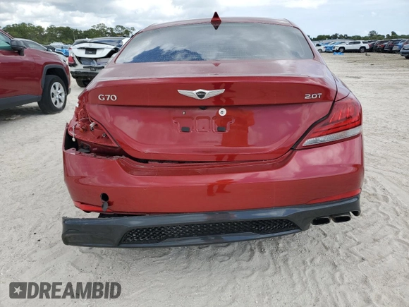 2019 Genesis G70 Advanced z VIN KMTG64LA4KU015493, wystawiony jako Copart lot #55464615 z przebiegiem 34 967 mil mil oraz Nie do naprawy • Non repairable. Historia ofert i sprzedaży dostępna na DreamBid. Obrazek 6.