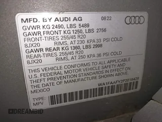 2023 Audi Q5 S line Prestige with VIN WA1FAAFY2P2016428, listed as a IAAI auction lot 42065935 with 30,546 mi miles. Bid and sale history available at carsss.com. Image 9.