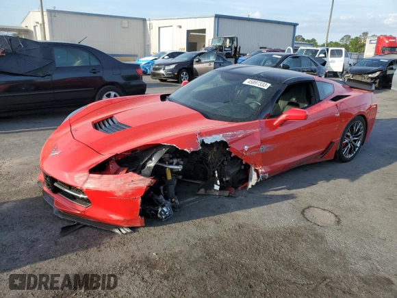 2015 Chevrolet Corvette 2LT with VIN 1G1YD2D77F5113829, listed as a Copart auction lot 45897333 with 11,002 mi miles. Bid and sale history available at carsss.com. Image 1.