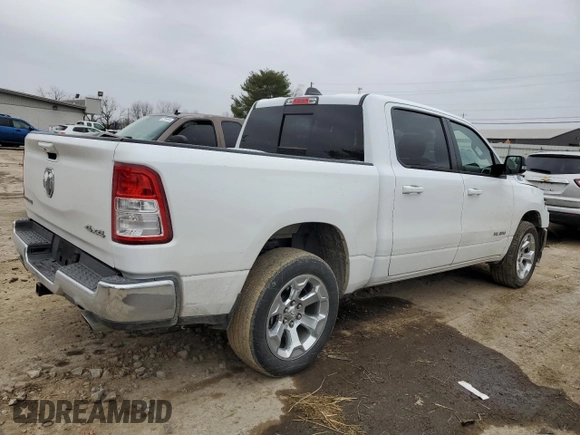2022 Ram 1500 Lone Star with VIN 1C6SRFFT8NN361352, listed as a Copart auction lot 43051805 with 46,734 mi miles and Salvage title. Bid and sale history available at DreamBid. Image 3.