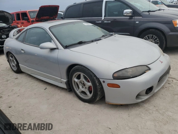 1998 Mitsubishi Eclipse GS-T with VIN 4A3AK54F1WE048951, listed as a Copart auction lot 76636714 with 162,725 mi miles and Salvage Title. Bid and sale history available at carsss.com. Image 4.