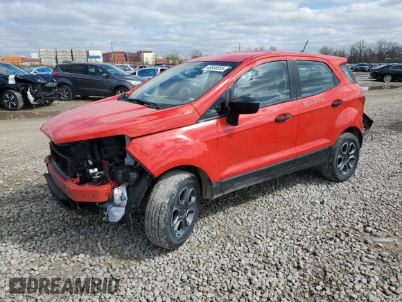 2020 Ford EcoSport S with VIN MAJ6S3FL6LC314137, listed as a Copart auction lot 48858535 with 94,020 mi miles and Salvage Title. Bid and sale history available at DreamBid. Image 1.
