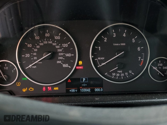 2015 BMW 3 Series 320i with VIN WBA3B1C51FK139956, listed as a Copart auction lot 46886685 with 133,042 mi miles and Salvage Title. Bid and sale history available at carsss.com. Image 9.