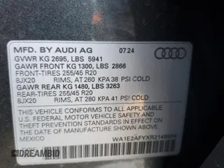 2024 Audi Q5 S line Premium Plus z VIN WA1E2AFYXR2149594, wystawiony jako Copart lot #46611695 z przebiegiem 2 753 mil mil oraz Szkoda całkowita • Salvage title. Historia ofert i sprzedaży dostępna na DreamBid. Obrazek 14.