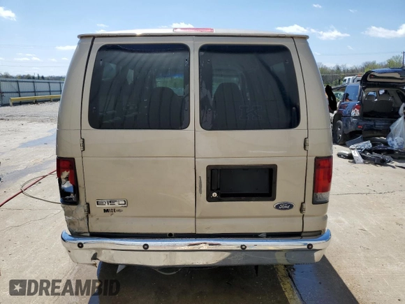 2008 Ford Econoline Passenger XL with VIN 1FMNE11L48DA80599, listed as a Copart auction lot 52532405 with 263,848 mi miles and Non Repairable. Bid and sale history available at carsss.com. Image 6.