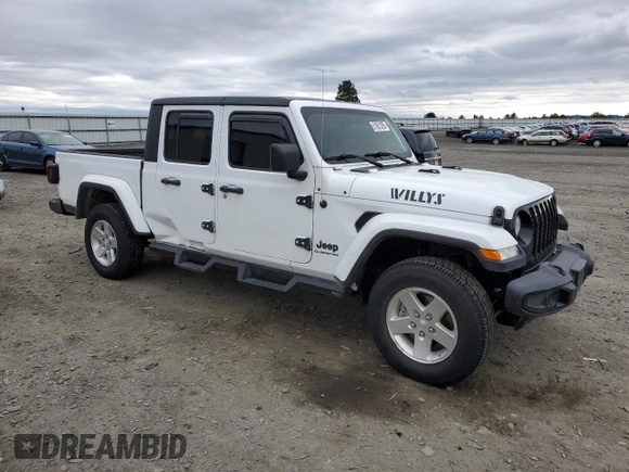 2022 Jeep Gladiator Texas Trail with VIN 1C6HJTAG3NL166183, listed as a Copart auction lot 51061295 with 20,112 mi miles and Salvage Title. Bid and sale history available at carsss.com. Image 4.