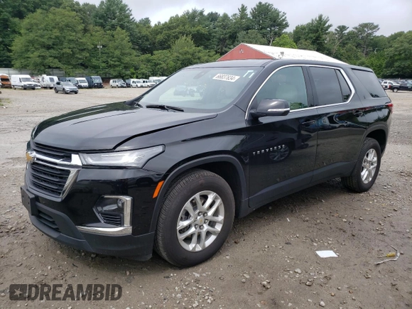 2023 Chevrolet Traverse LS with VIN 1GNEVFKW6PJ182195, listed as a Copart auction lot 66837634 with 26,560 mi miles and Salvage Title. Bid and sale history available at carsss.com. Image 1.