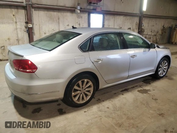 2013 Volkswagen Passat SEL Premium with VIN 1VWCH7A30DC128960, listed as a Copart auction lot 81139334 with 222,492 mi miles and Salvage Title. Bid and sale history available at carsss.com. Image 3.