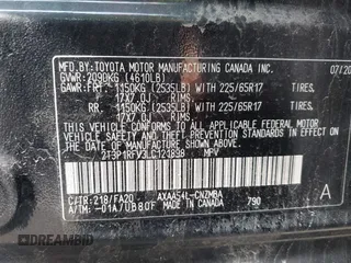 2020 Toyota RAV4 XLE with VIN 2T3P1RFV3LC121898, listed as a IAAI auction lot 42124803 with 23,374 mi miles. Bid and sale history available at carsss.com. Image 9.