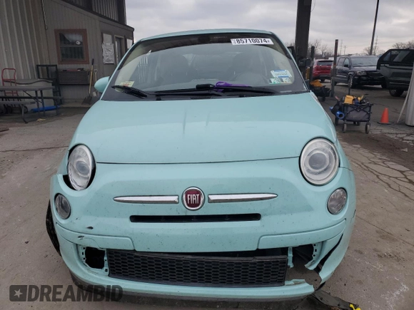 2016 FIAT 500 Pop with VIN 3C3CFFAR0GT169576, listed as a Copart auction lot 85710074 with 81,805 mi miles and Salvage Title. Bid and sale history available at carsss.com. Image 5.